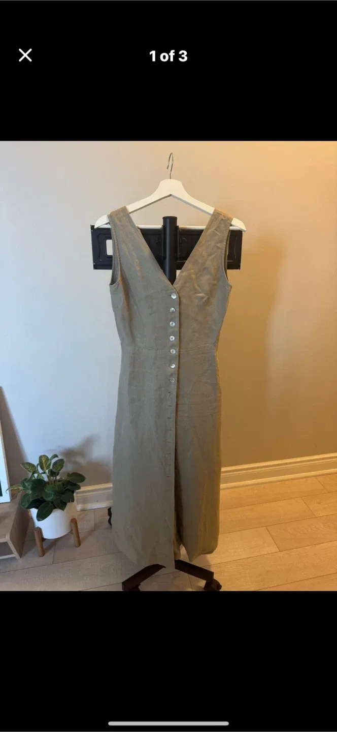 Massimo Dutti Linen Dress - Size 2