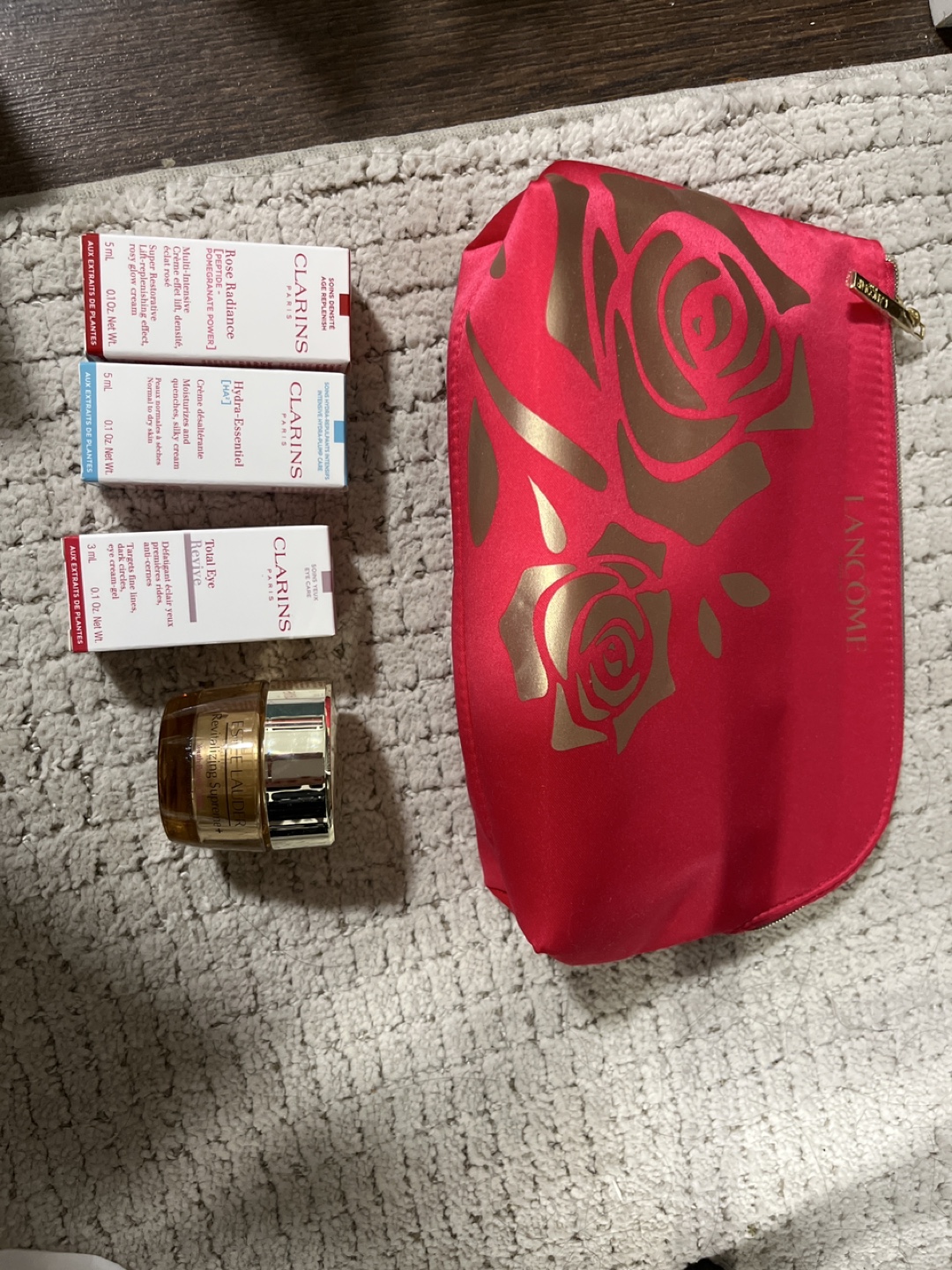 Clarins creams and water lauder cream