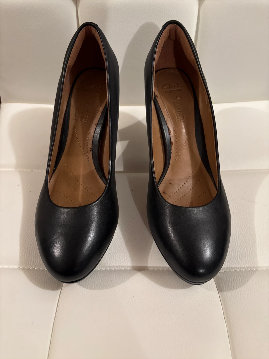 Clarks Black Leather Heels