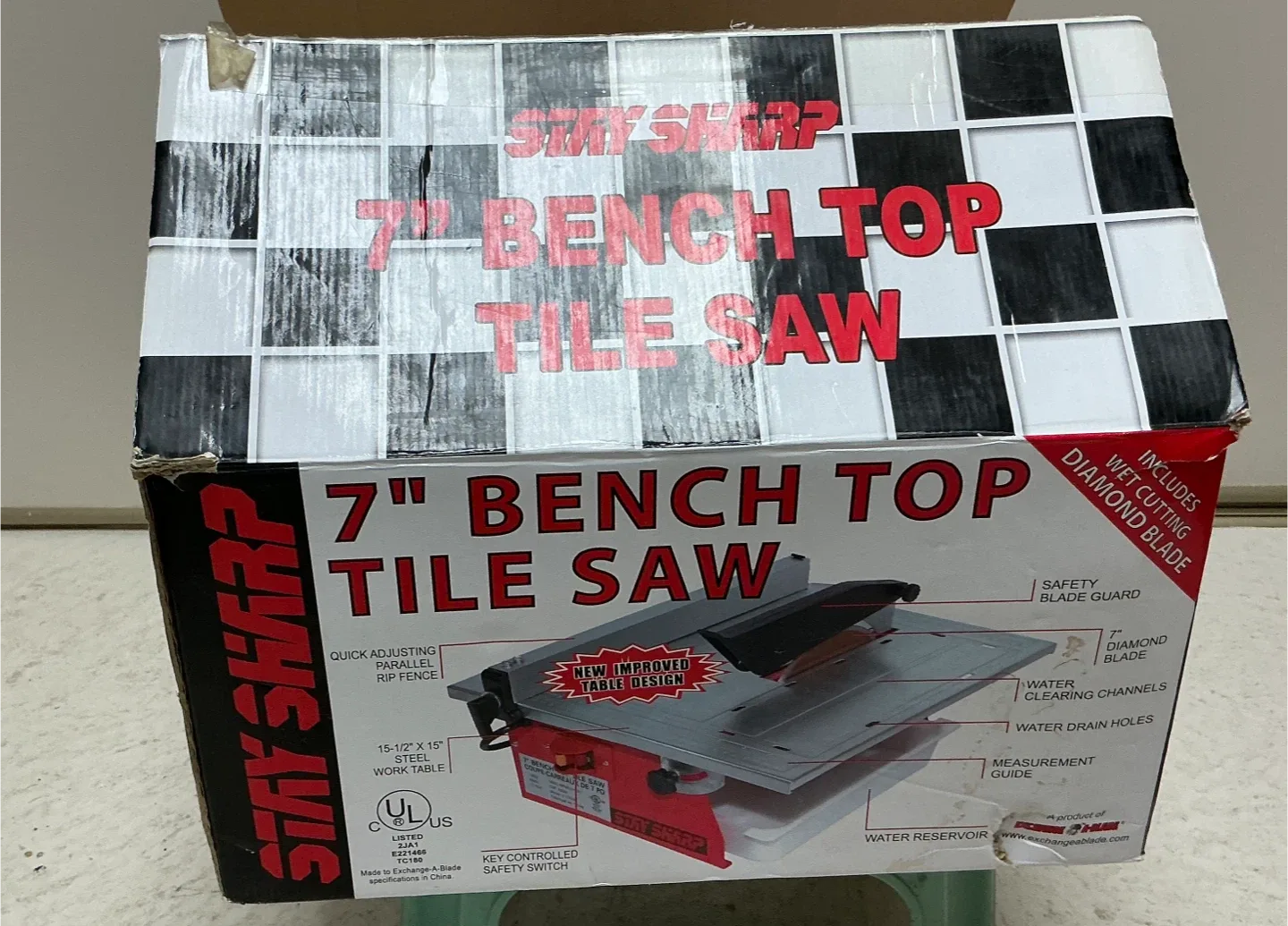 Stay Sharp 7" Bench Top Tile Saw image indicator(3)