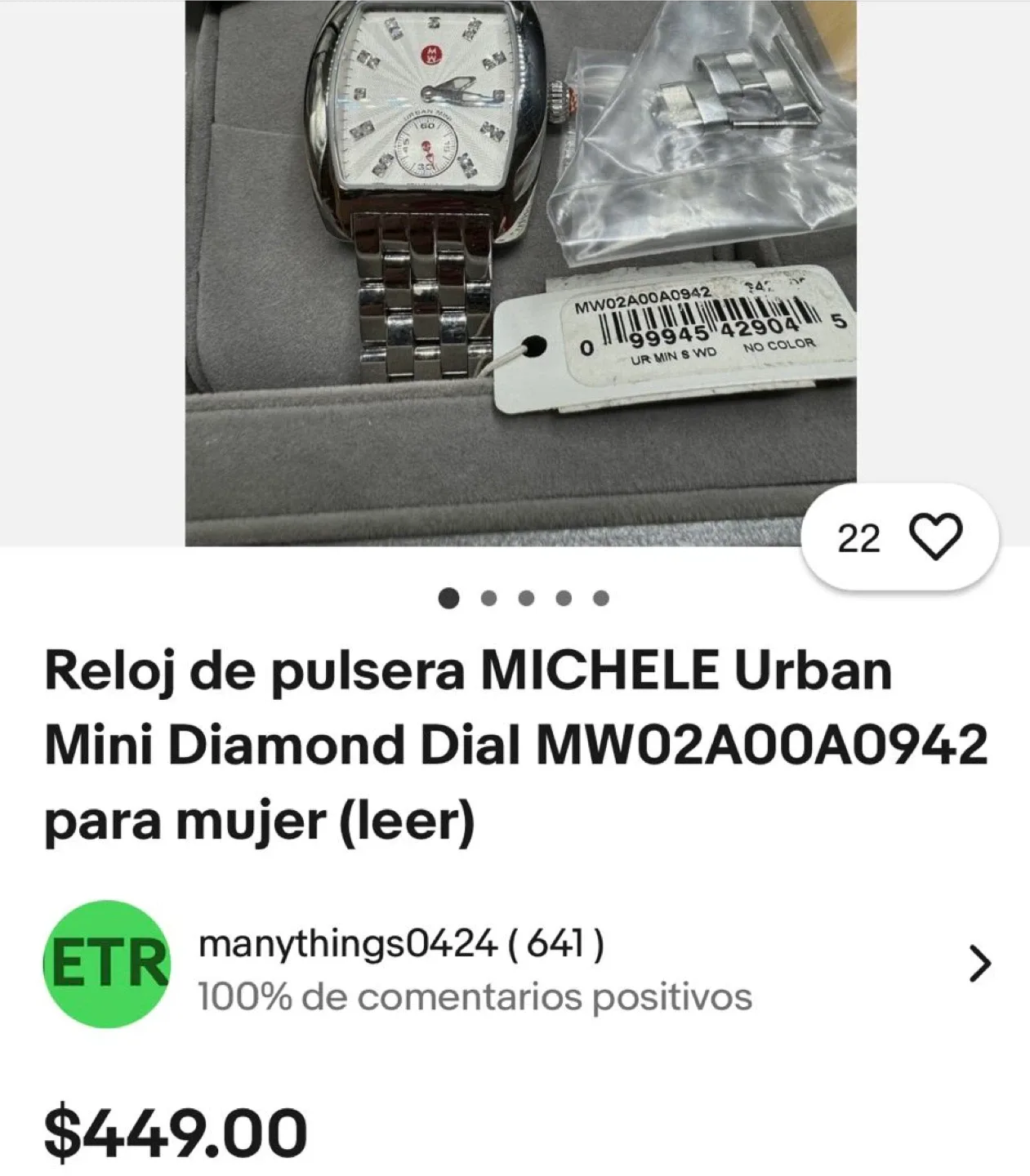 MICHELE Urban Mini Diamond Dial Watch &  LORD Conway Watch image indicator(4)