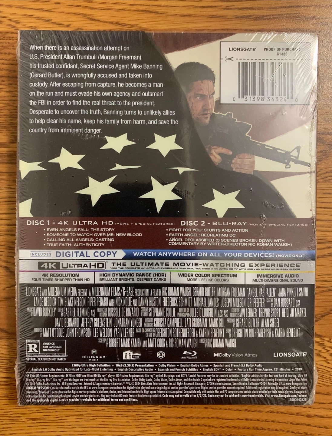 Angel Has Fallen (Walmart Exclusive) 4K UHD Blu-ray Combo Pack - photo 2