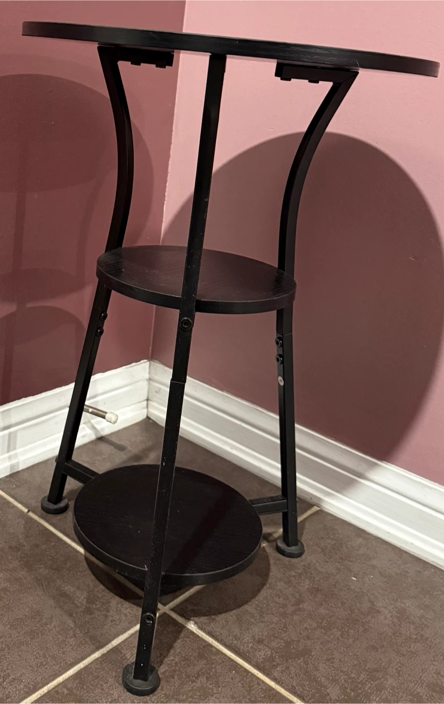 Black Round Side Table