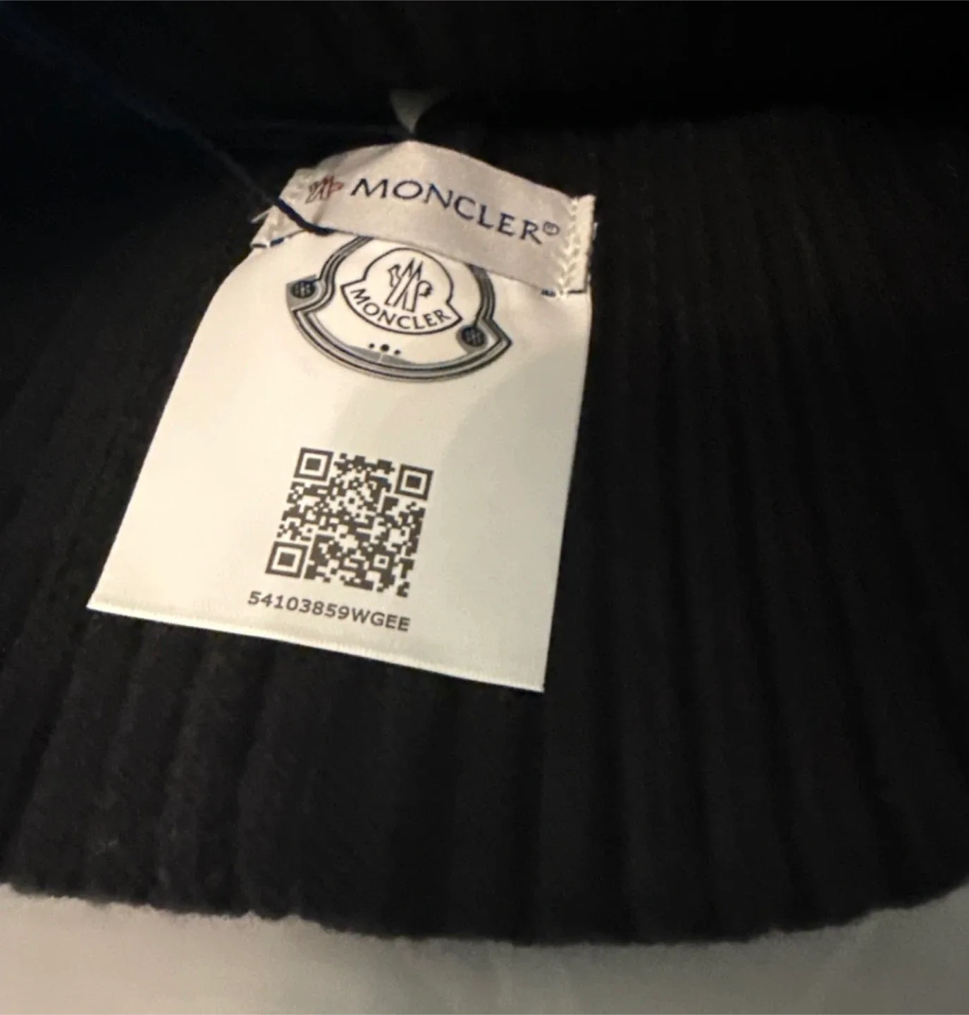 Moncler Black Ribbed Beanie - New! image indicator(3)