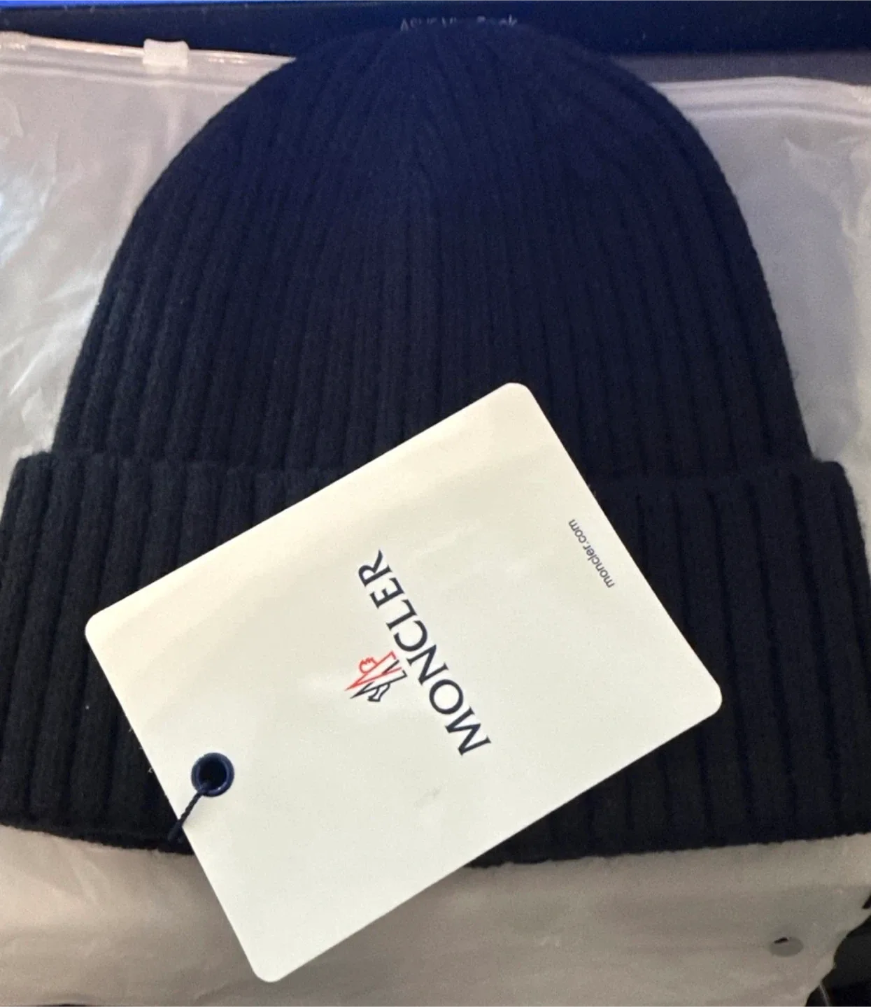 Moncler Black Ribbed Beanie - New! image indicator(4)