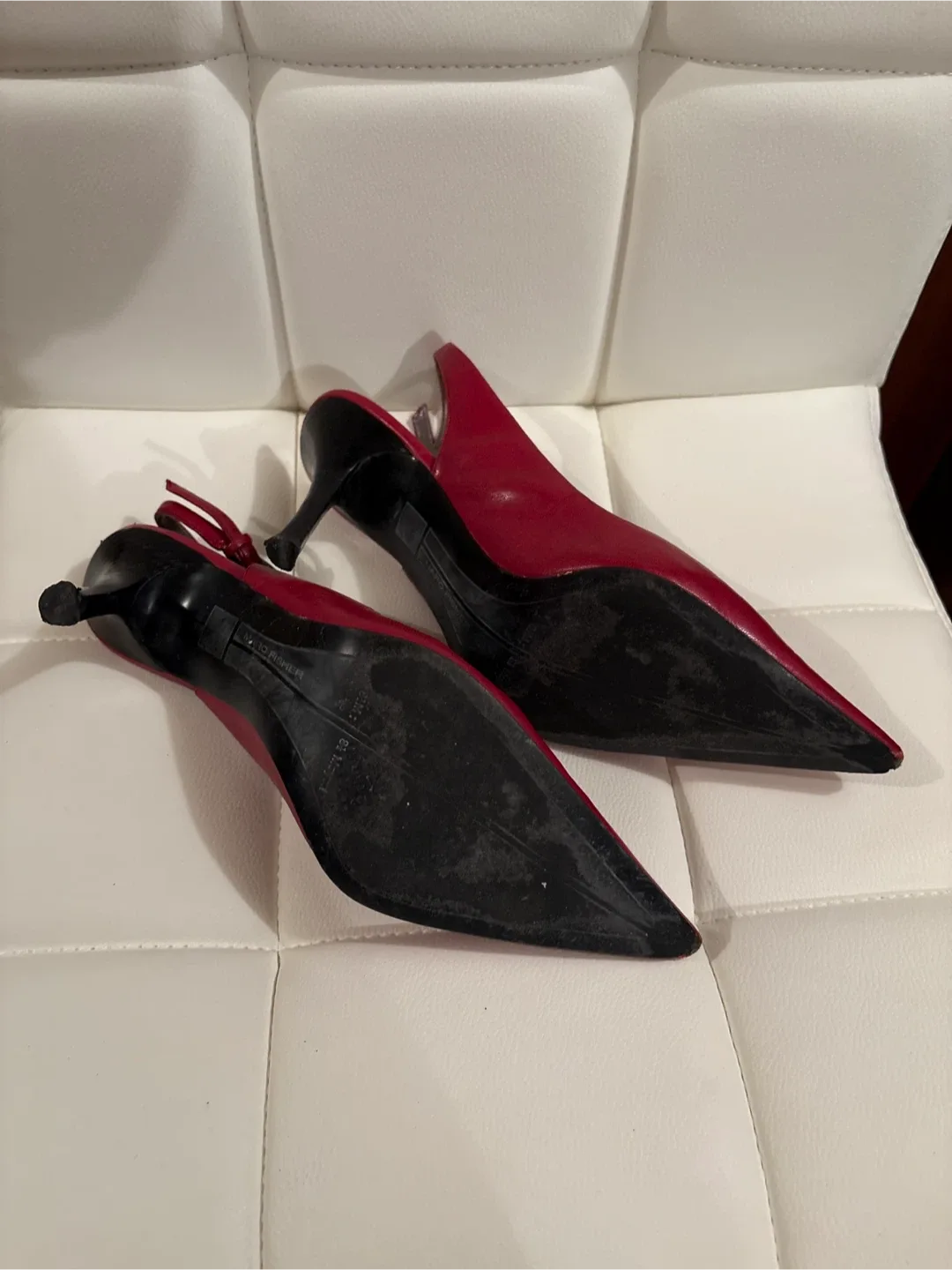 Red leather Slingback heels (Mark Fisher) image indicator(3)