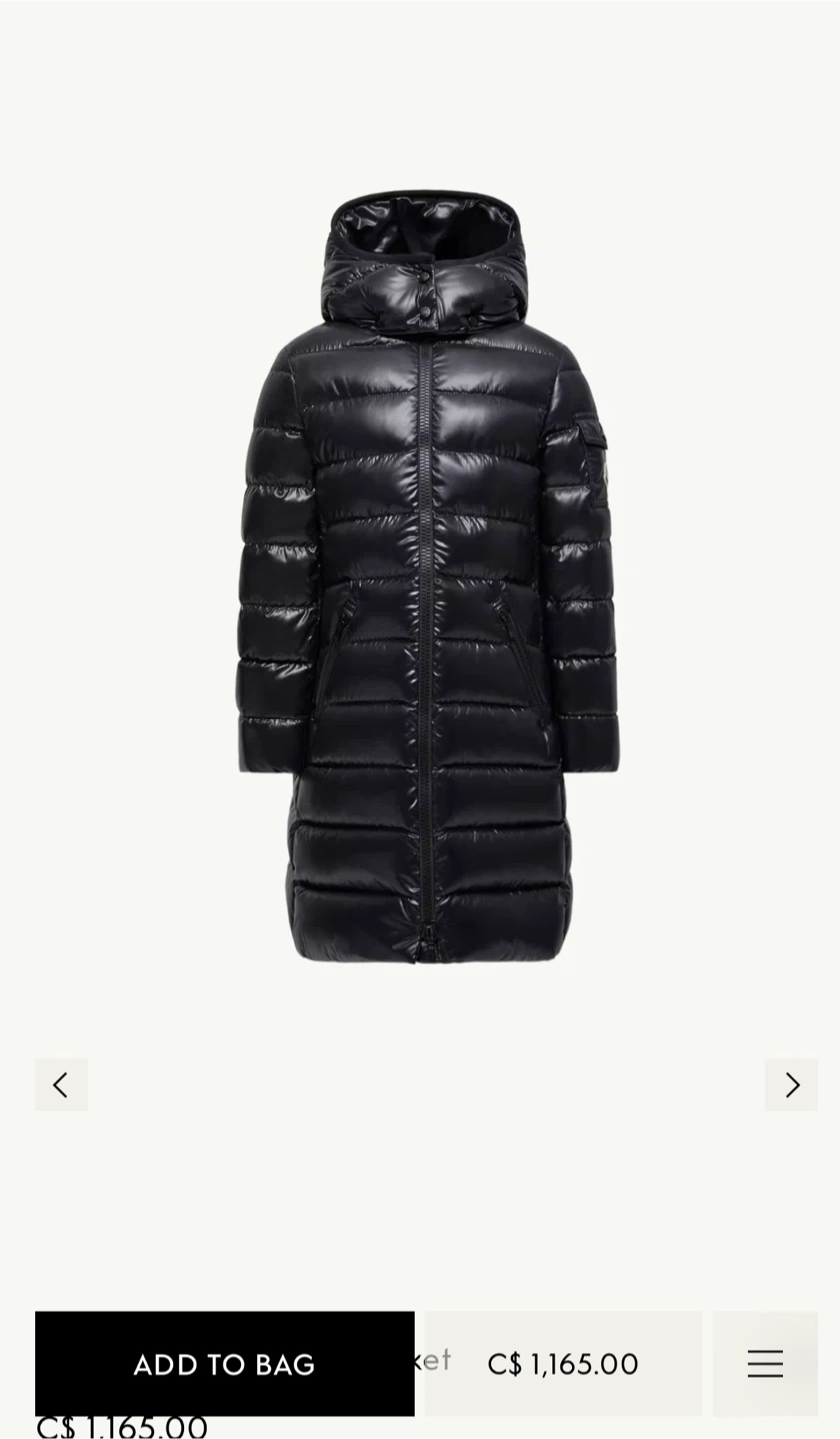 Moncler Black Padded Down Jacket