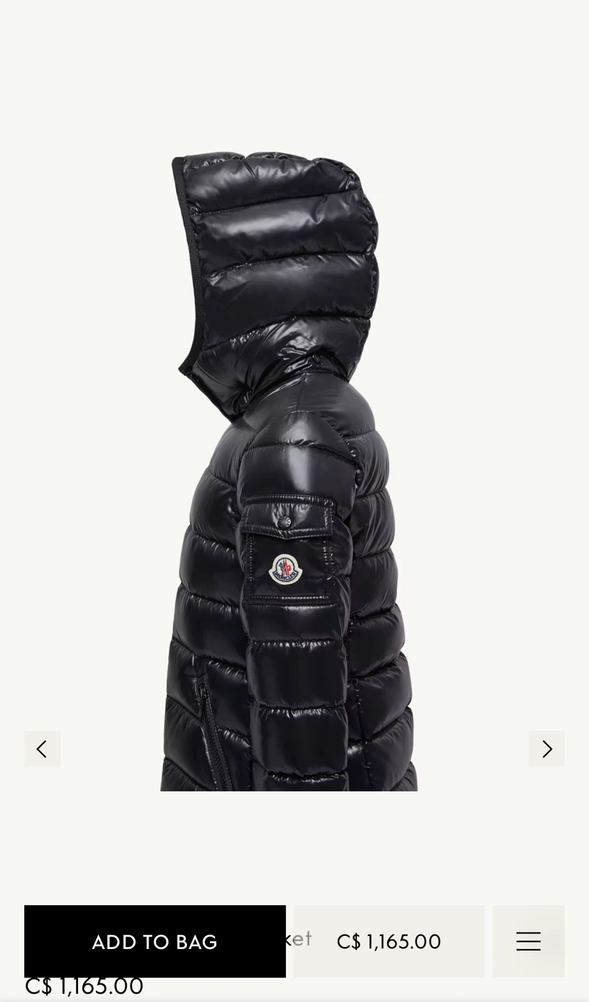 Moncler Black Padded Down Jacket - photo 2