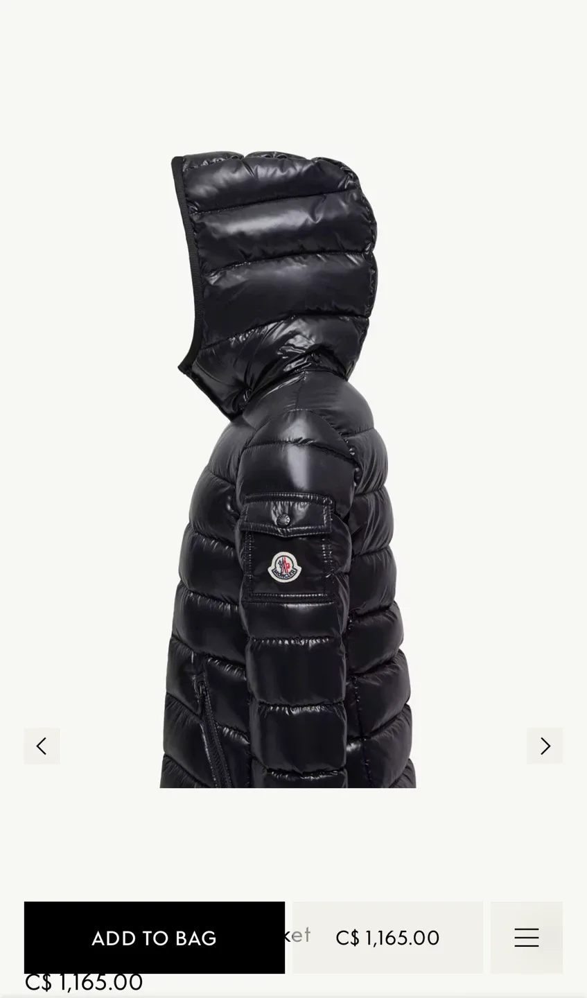 Moncler Black Padded Down Jacket image indicator(2)
