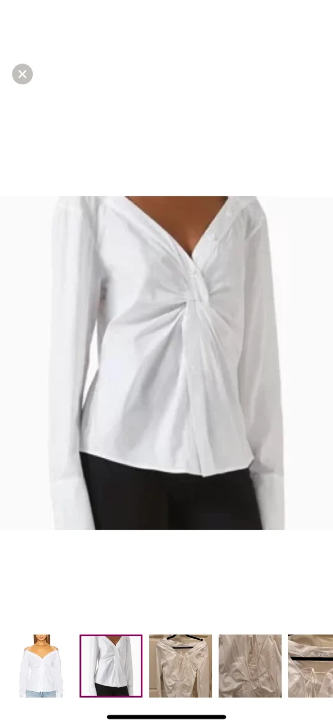 Good American White Blouse Size S image indicator(2)