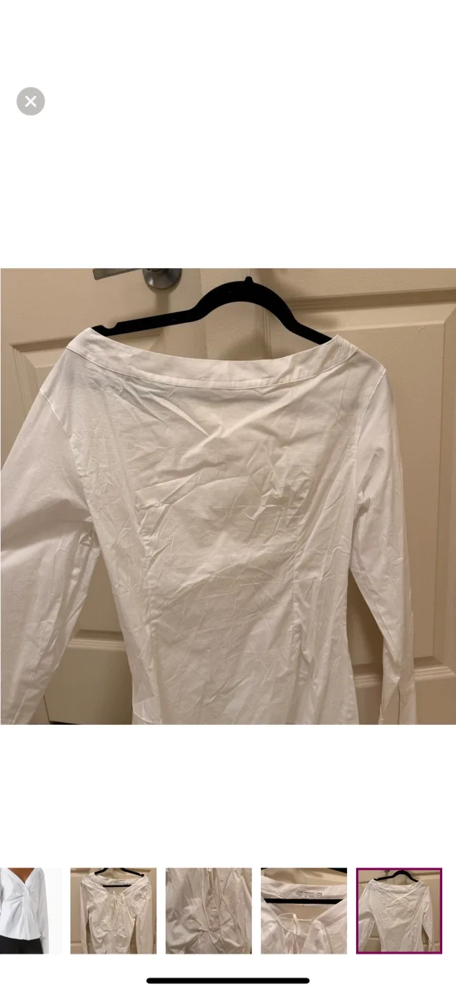 Good American White Blouse Size S image indicator(6)