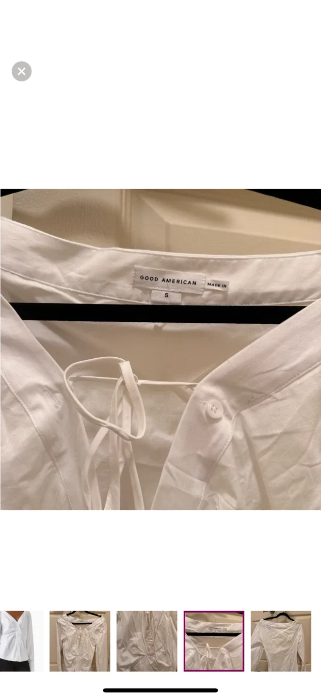 Good American White Blouse Size S image indicator(5)