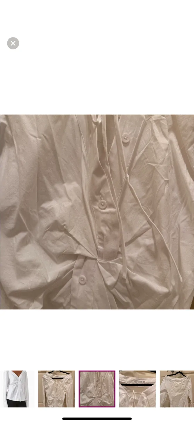 Good American White Blouse Size S image indicator(4)