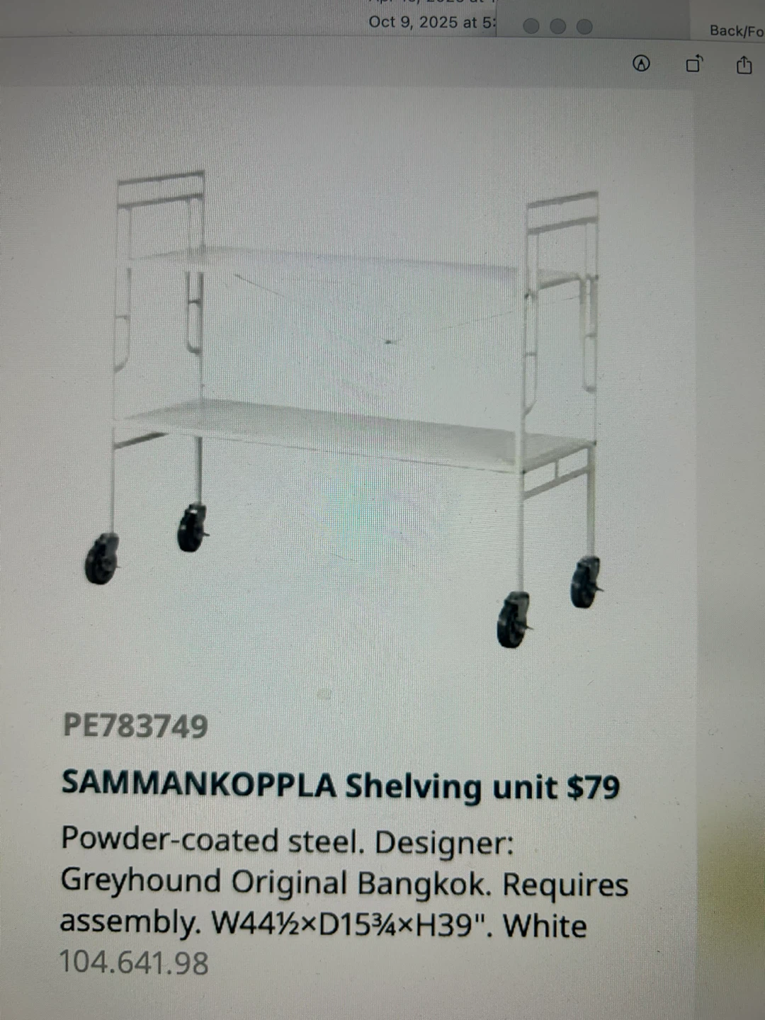 IKEA SAMMANKOPPLA Shelving Unit - White