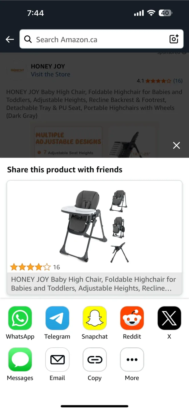 HONEY JOY Baby High Chair - Dark Gray image indicator(7)