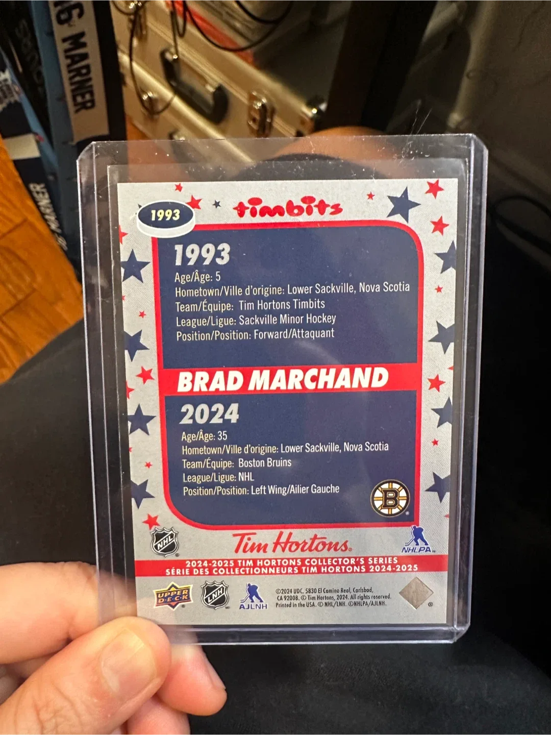 2024 Tim Hortons Timbits Brad Marchand Hockey Card image indicator(4)