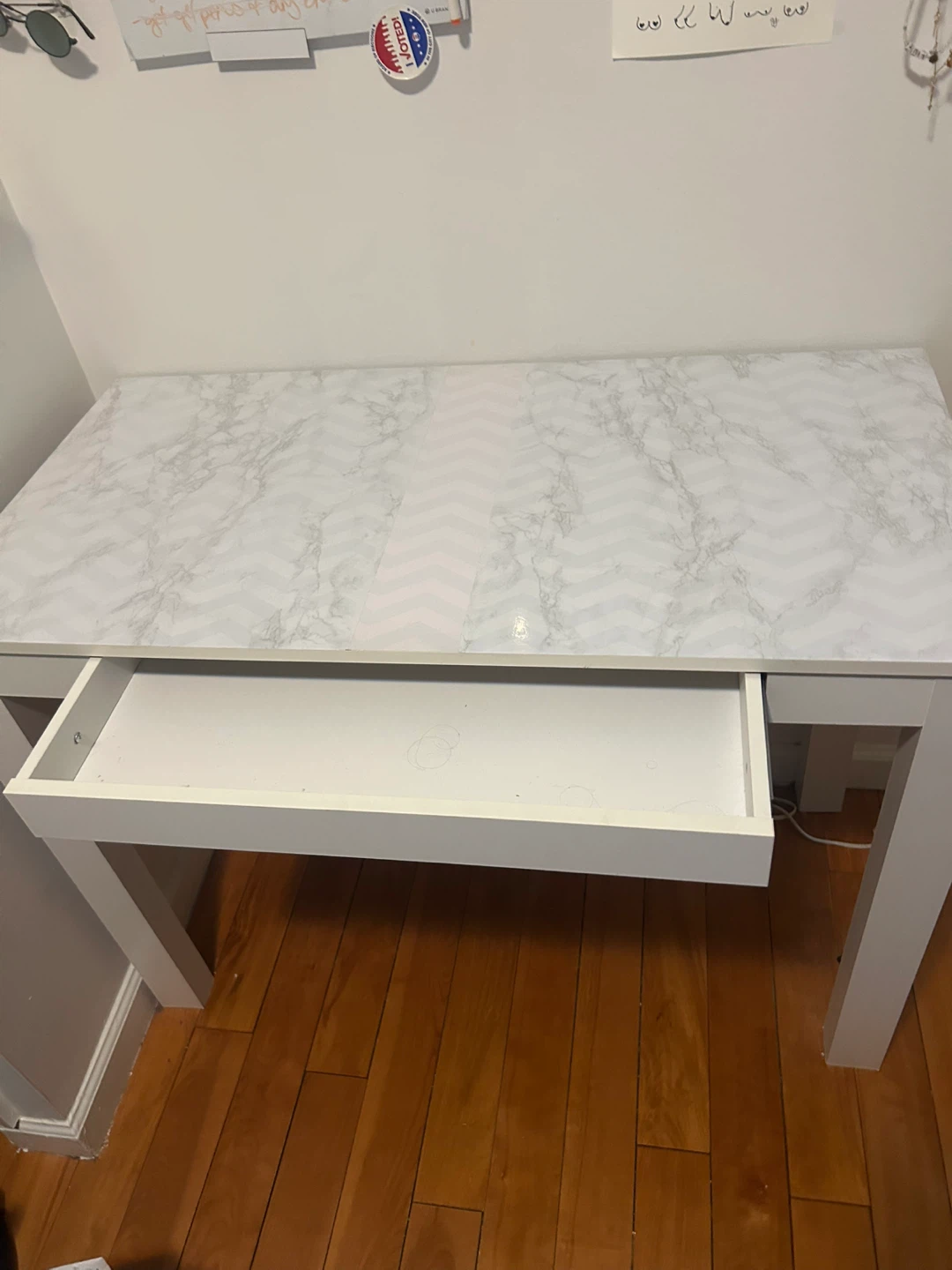 White IKEA Desk - photo 2