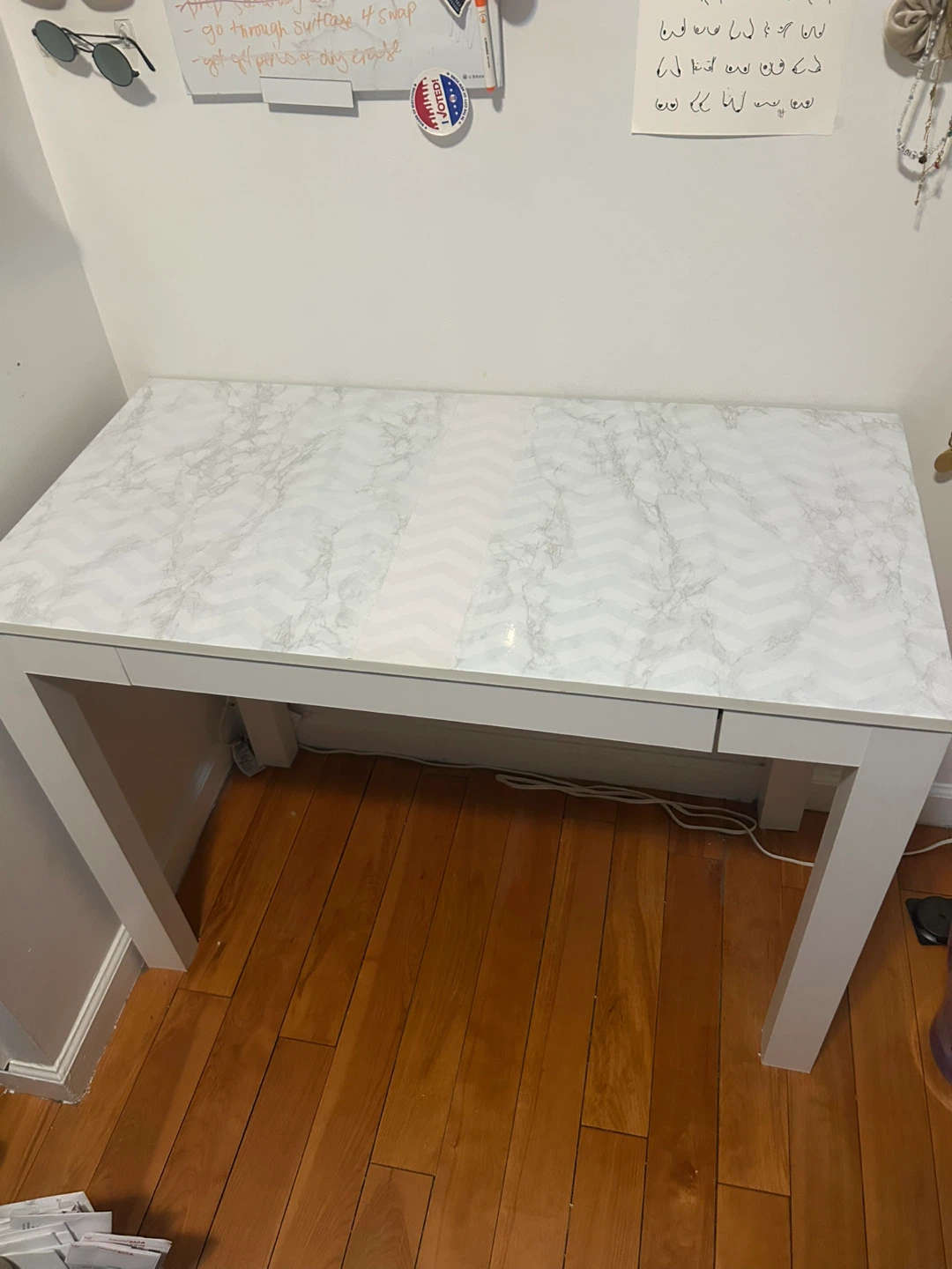 White IKEA Desk
