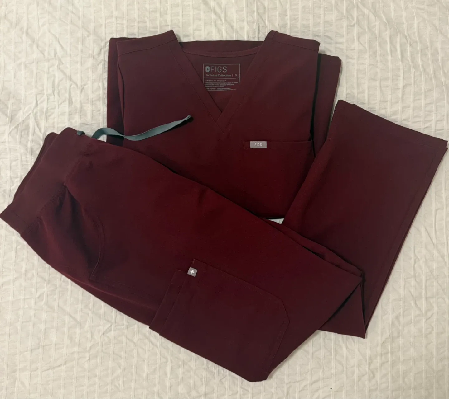 FIGS Technical Collection Scrubs - Wine - Size S