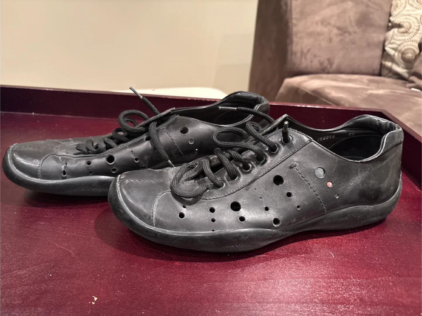 Prada Black Leather Sneakers image indicator(2)