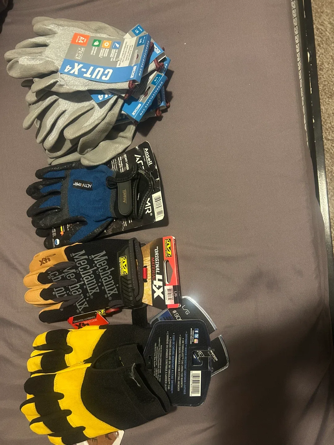 Mixed Work Gloves: Mechanix, Watson, Ansell, BDG - Sizes L/G image indicator(2)