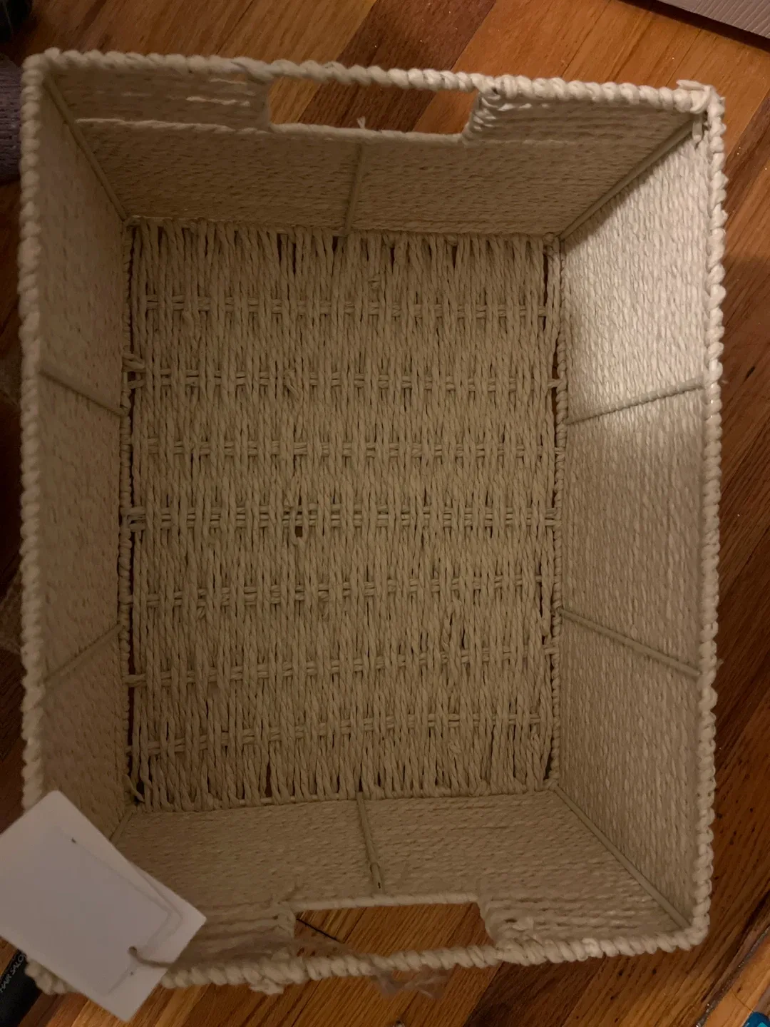 Woven Storage Basket with Bow image indicator(2)