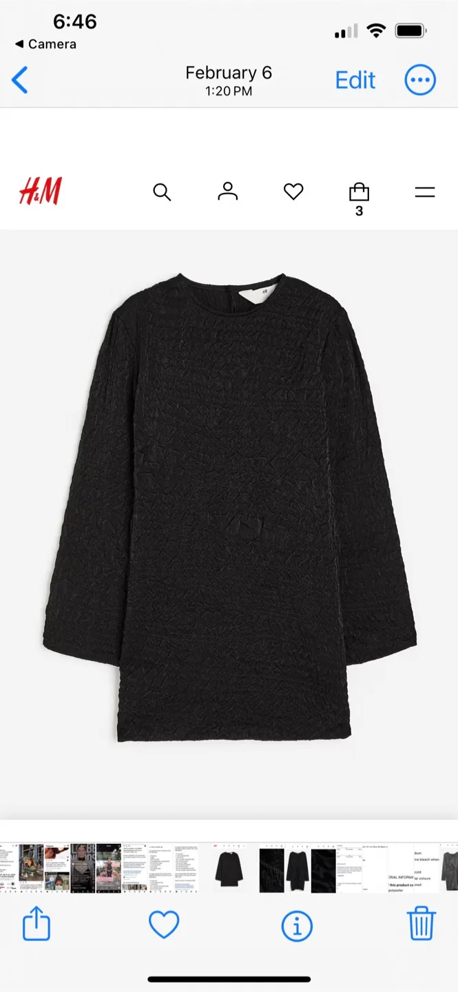 NWT XS black mini H&M (size 20 Girls)