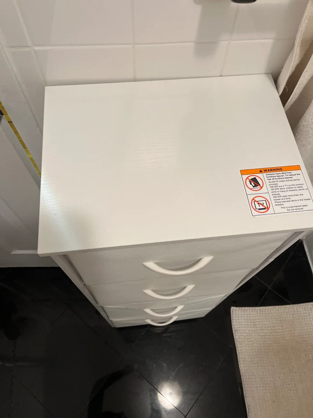 White 4-Drawer Storage Unit image indicator(3)