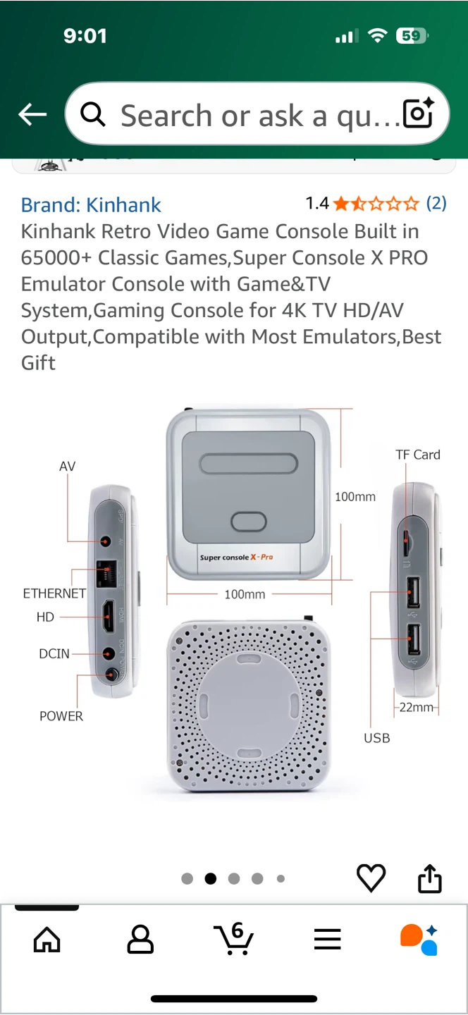 Kinhank Retro Video Game Console - 65000+ Games - photo 2