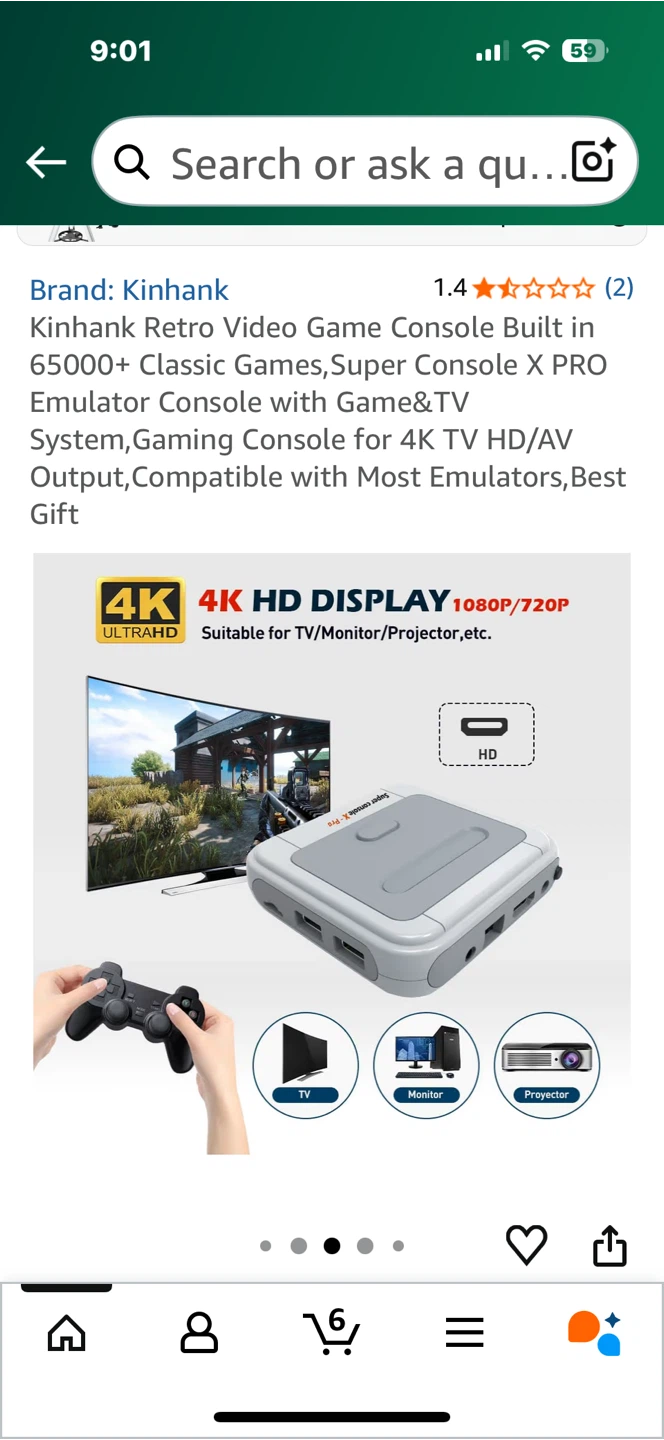 Kinhank Retro Video Game Console - 65000+ Games - photo 5