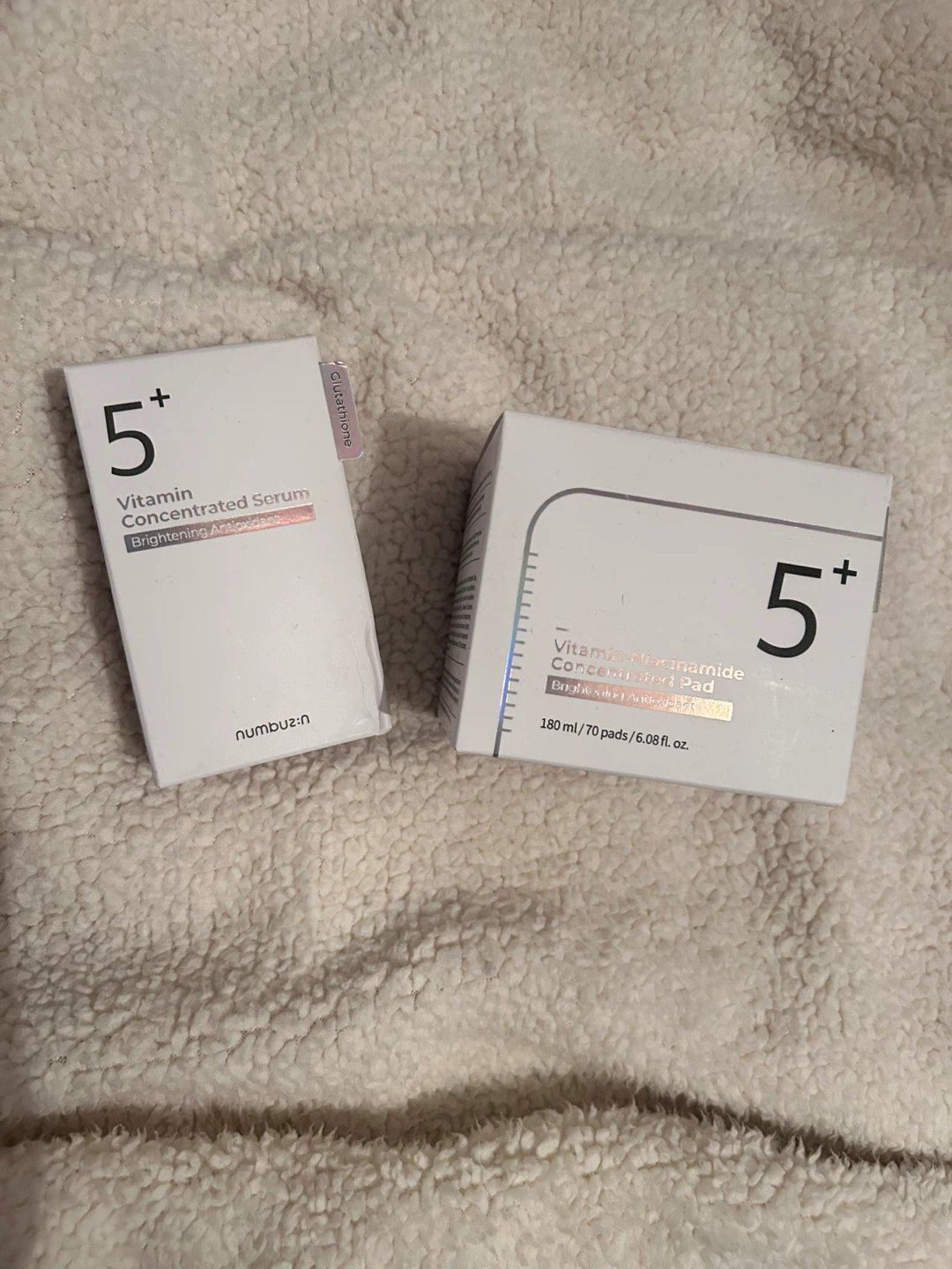 Viral Korean Skincare Numbuzin No. 5+ Vitamin Serum & Pads