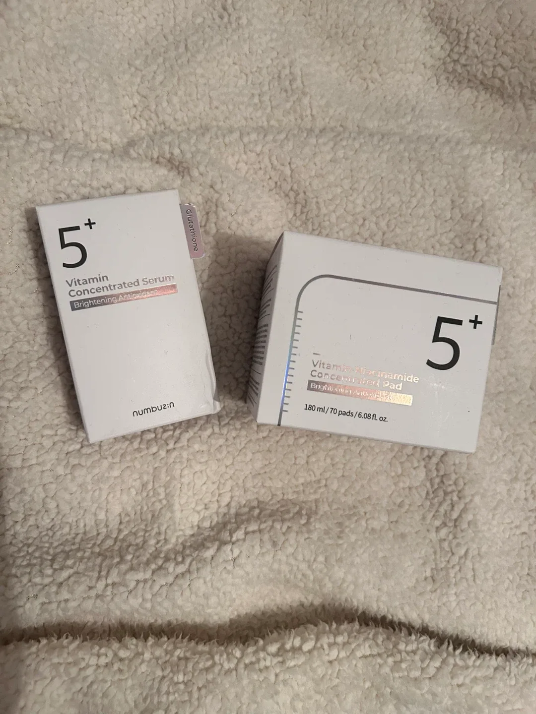 Viral Korean Skincare Numbuzin No. 5+ Vitamin Serum & Pads thumbnail