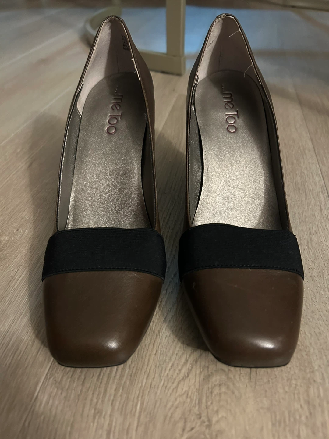 Me Too Brown Leather Heels