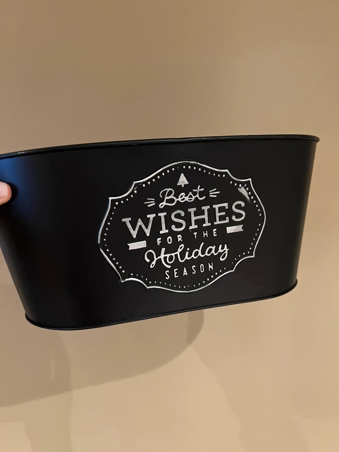 Holiday Season Wishes Tin Container