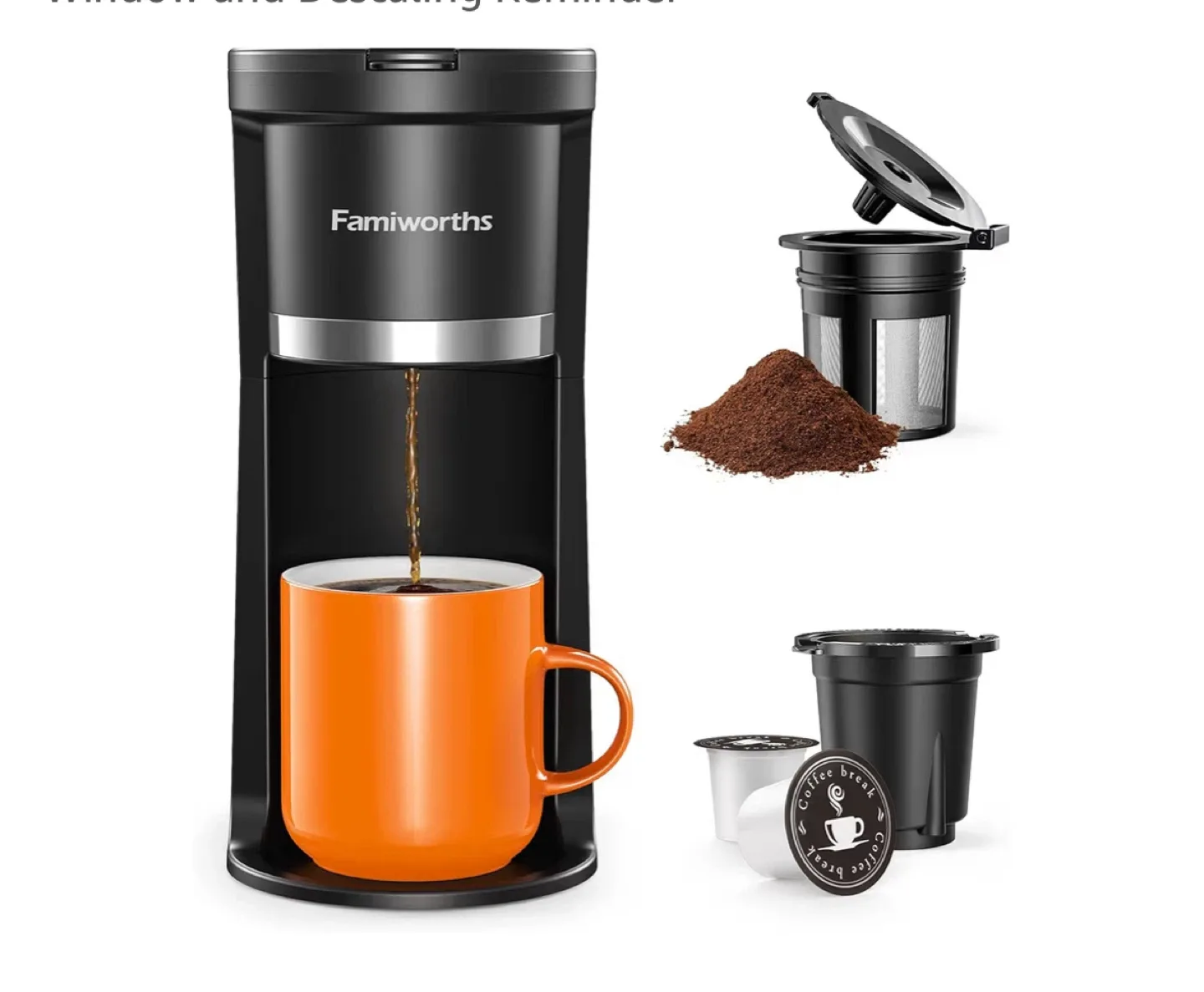 Famiworths Single Serve Coffee Maker image indicator(3)