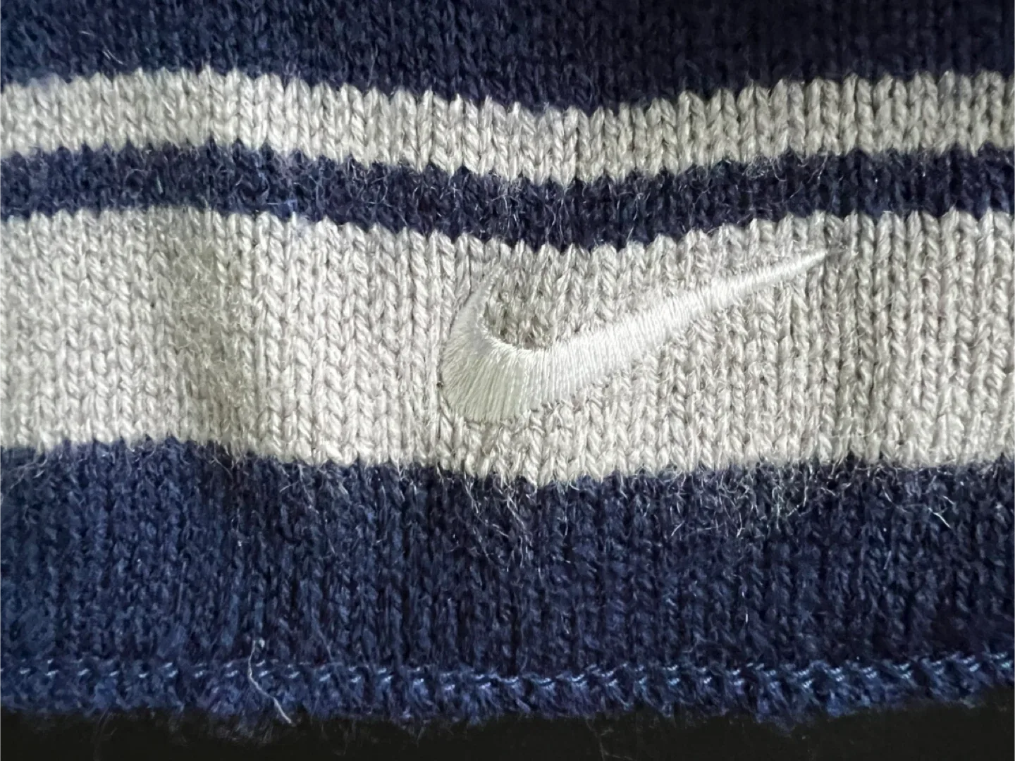 NIKE Navy Blue Acrylic Scarf - One Size image indicator(6)