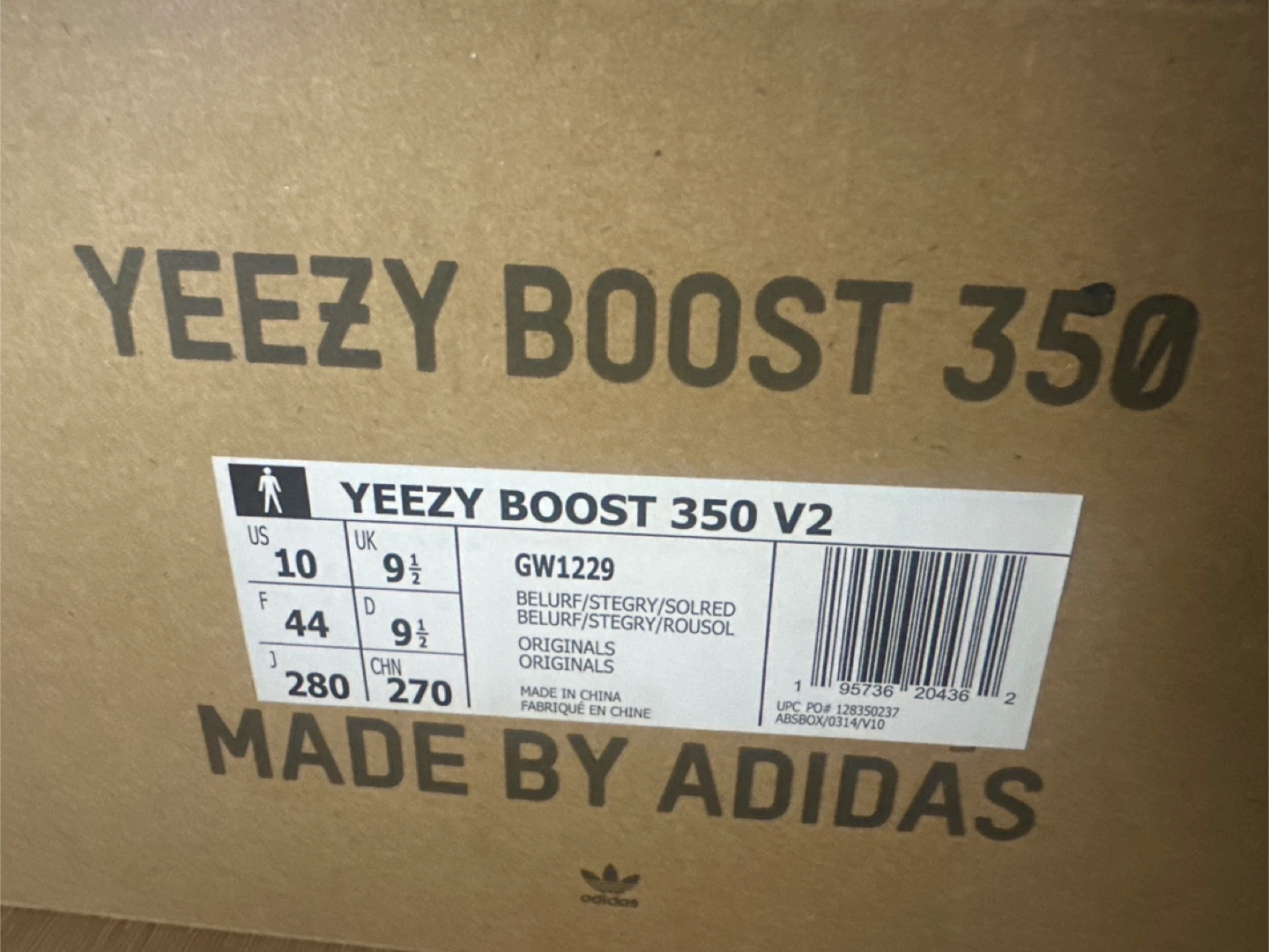 Adidas Yeezy Boost 350 V2 Beluga US 10