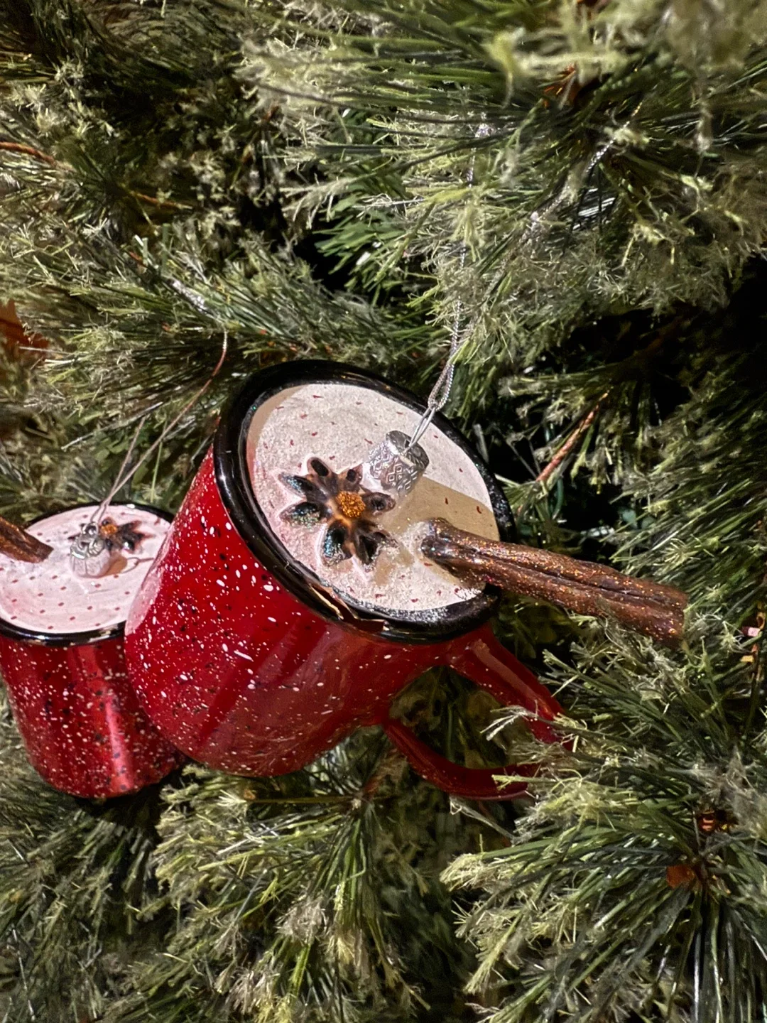 Chai lattes glass ornaments