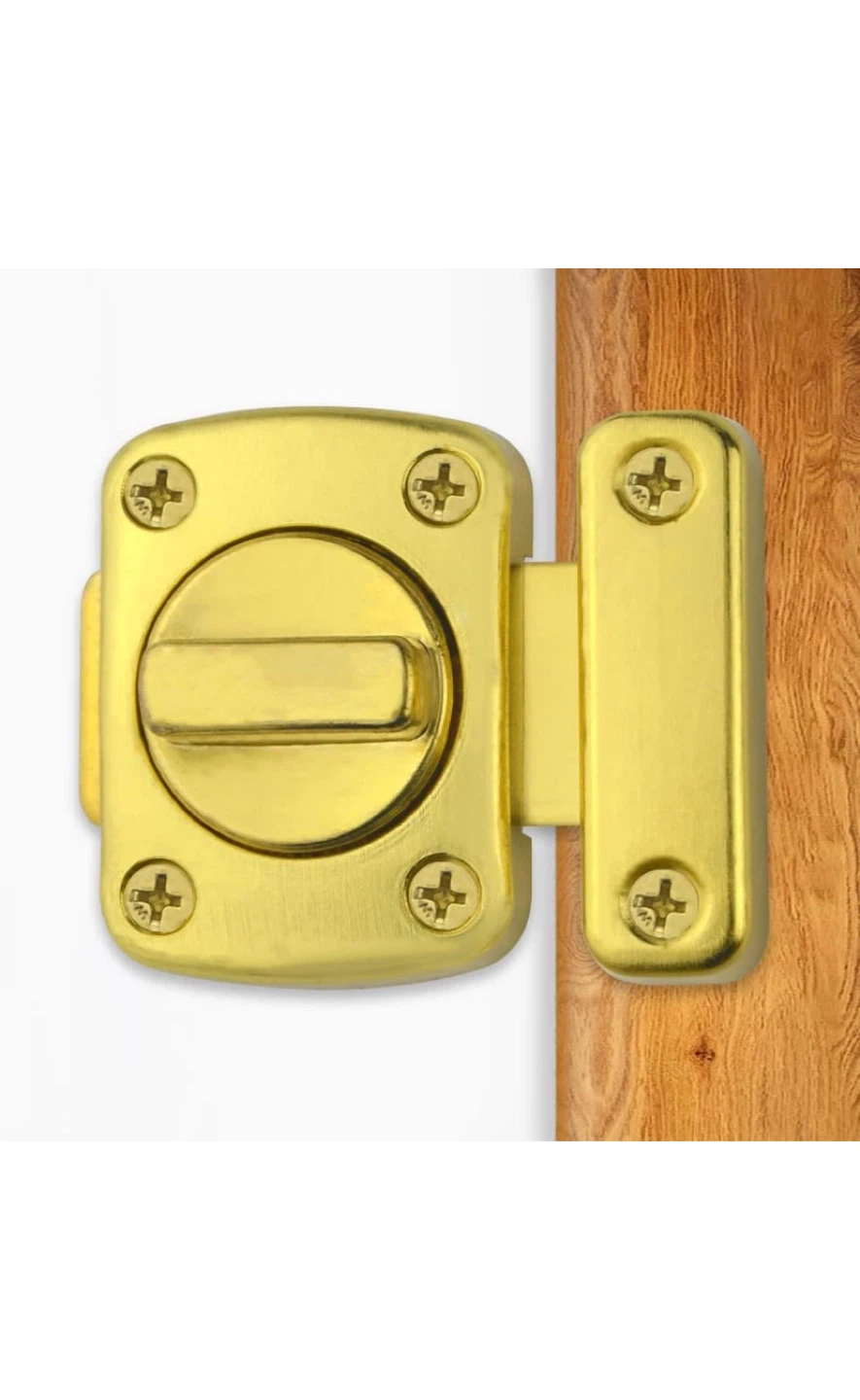 New XINMEWEN 2-Pack Rotate Black Fence Door Lock (Gold) - photo 2