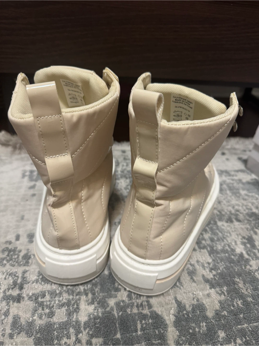 Ardene Tan High Top Sneakers - Size 8 - photo 3