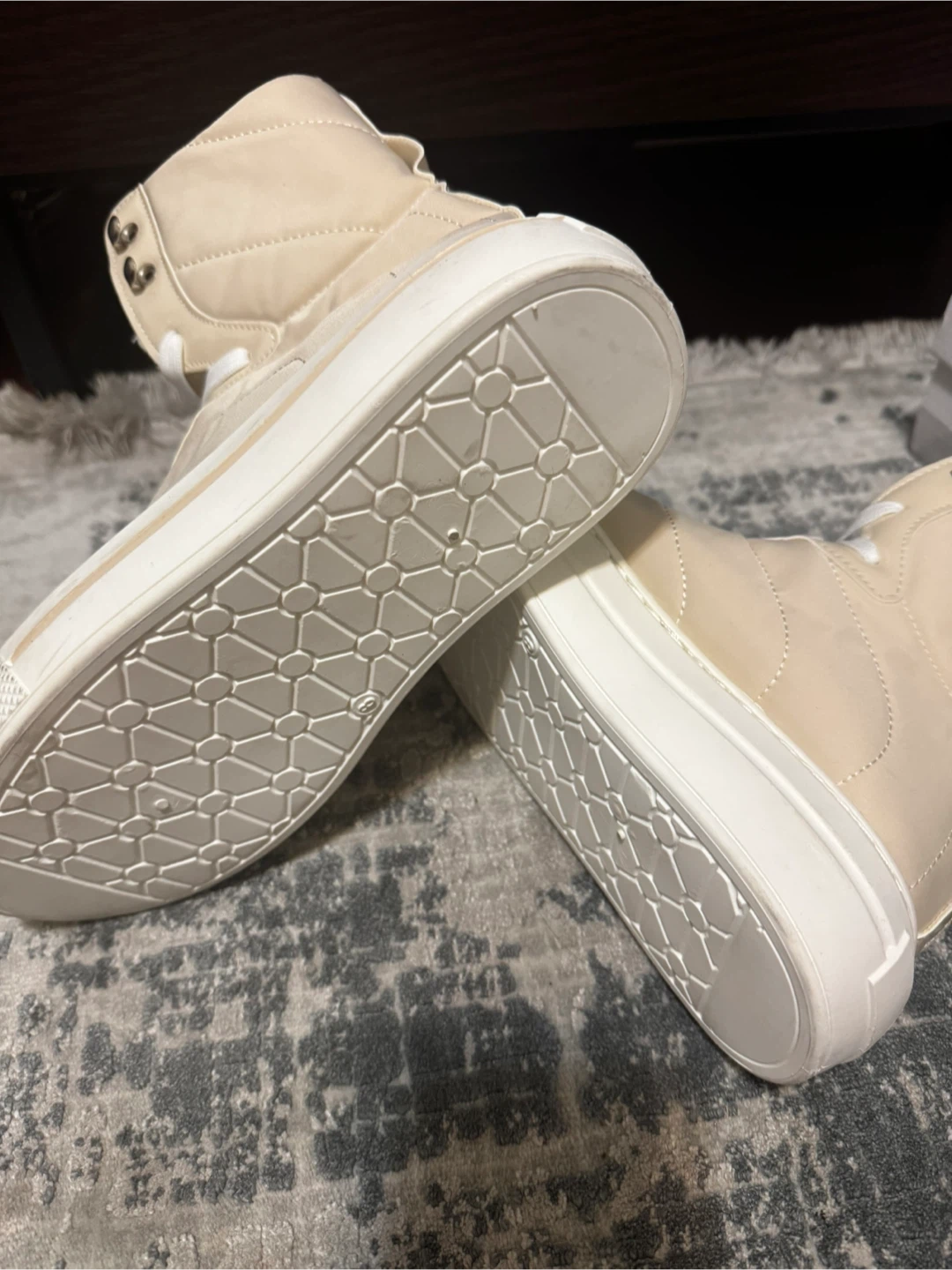 Ardene Tan High Top Sneakers - Size 8 - photo 5