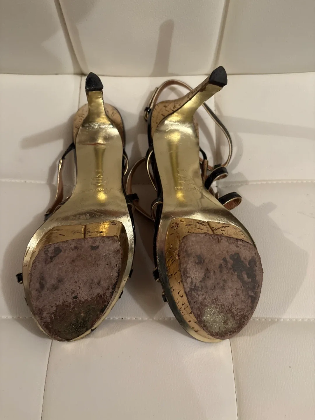 Marciano Black & Gold Heels Size 39 image indicator(5)