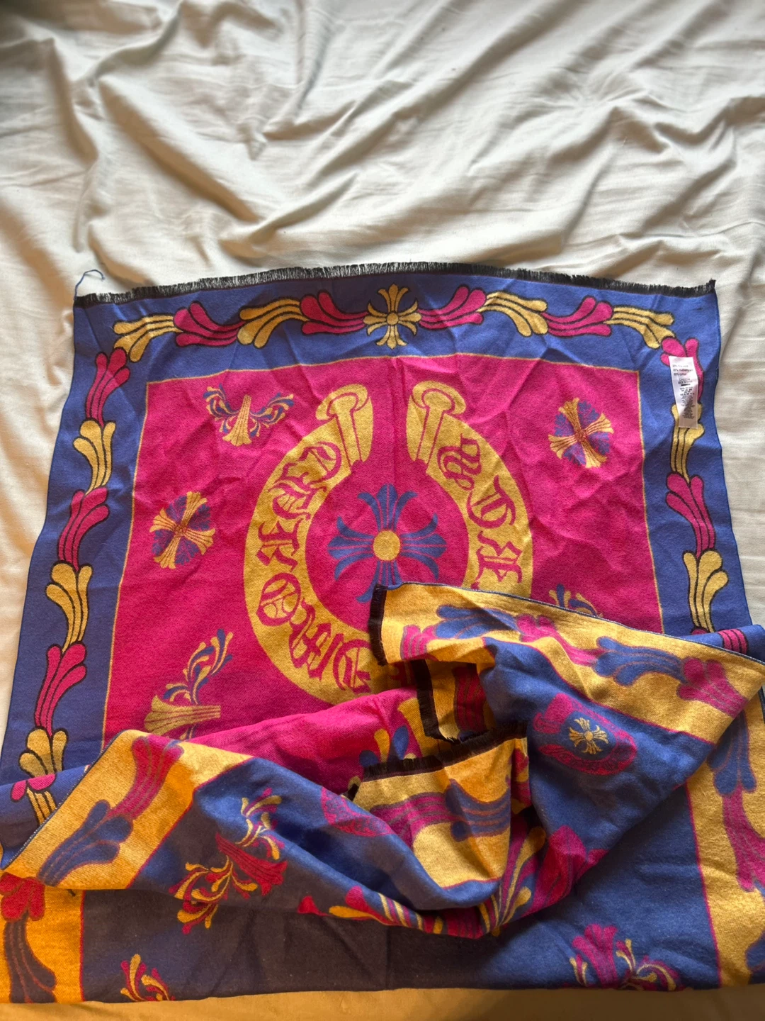 Scarf - Blue, Pink, Yellow - photo 2