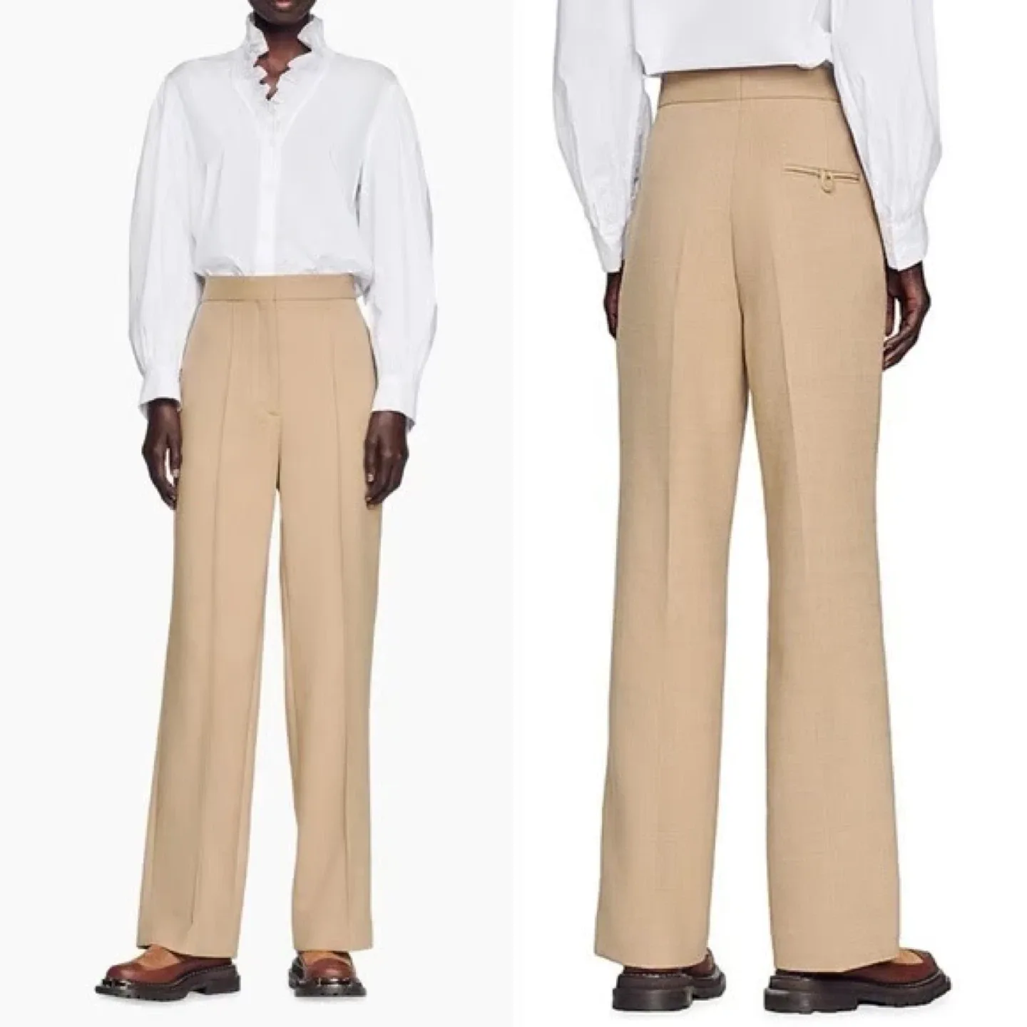 *BRAND NEW* SANDRO Heritage Straight-Leg Trousers image indicator(2)