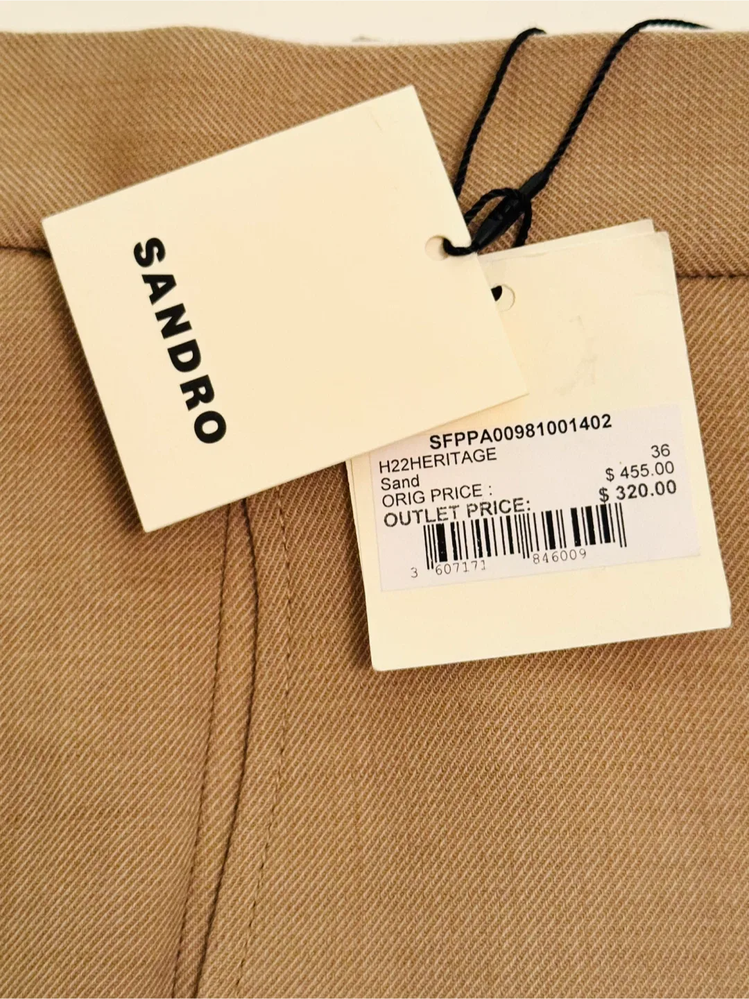 *BRAND NEW* SANDRO Heritage Straight-Leg Trousers image indicator(3)
