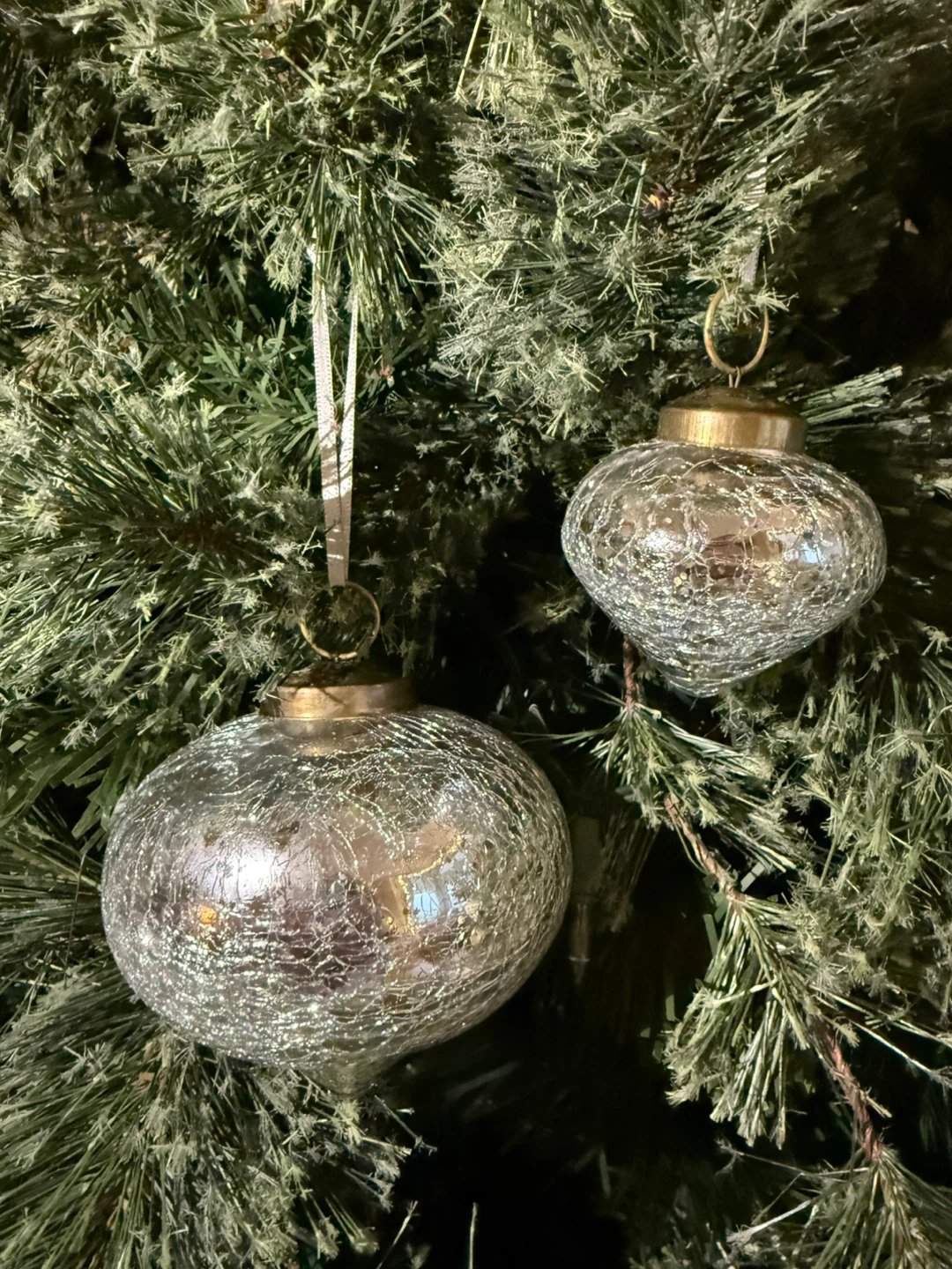 Restoration Hardware mercury glass ornaments