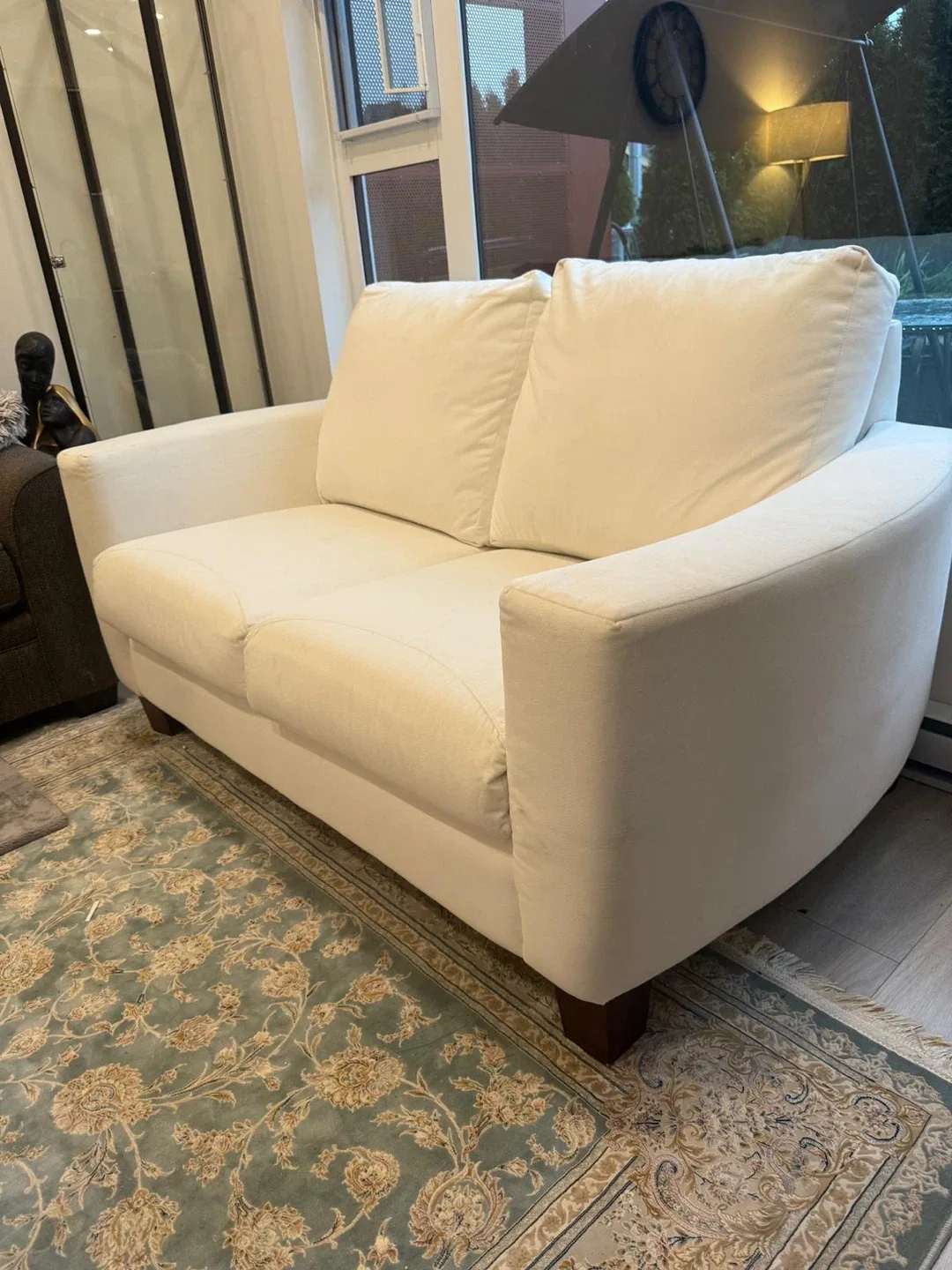 White Loveseat Sofa image indicator(2)