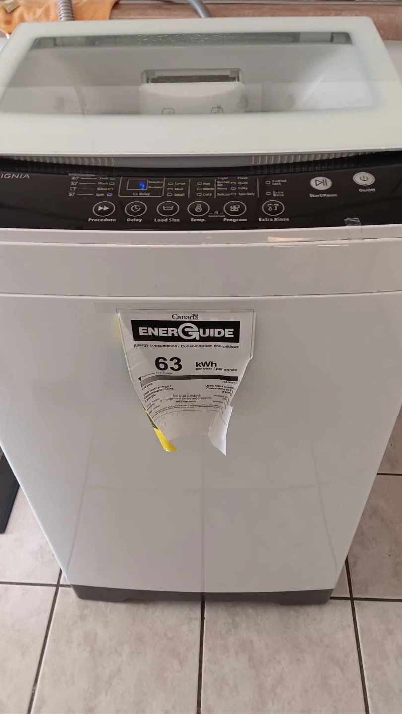 Insignia Top Load Washing Machine