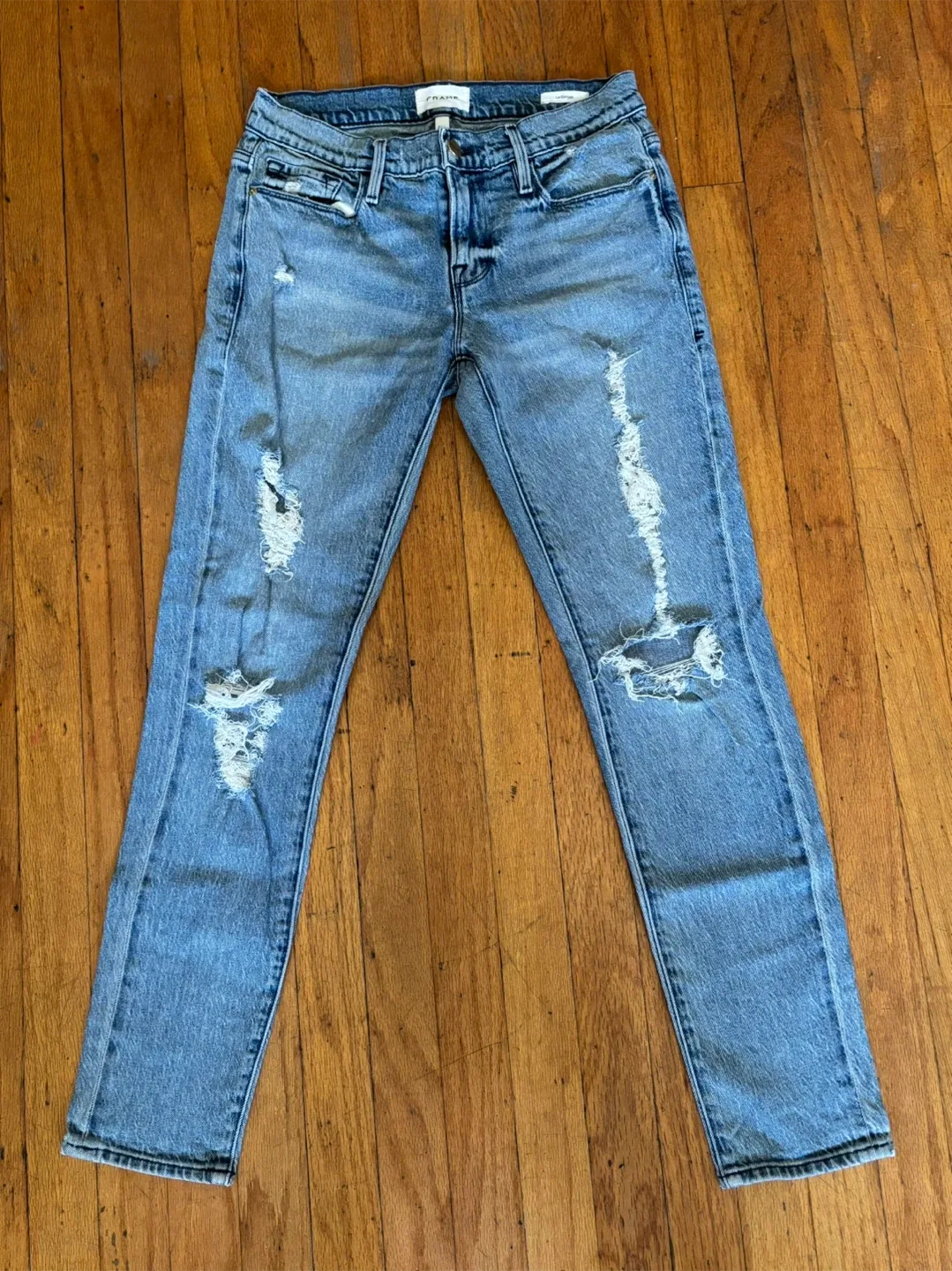 FRAME Le Garcon Distressed Jeans - Size 26