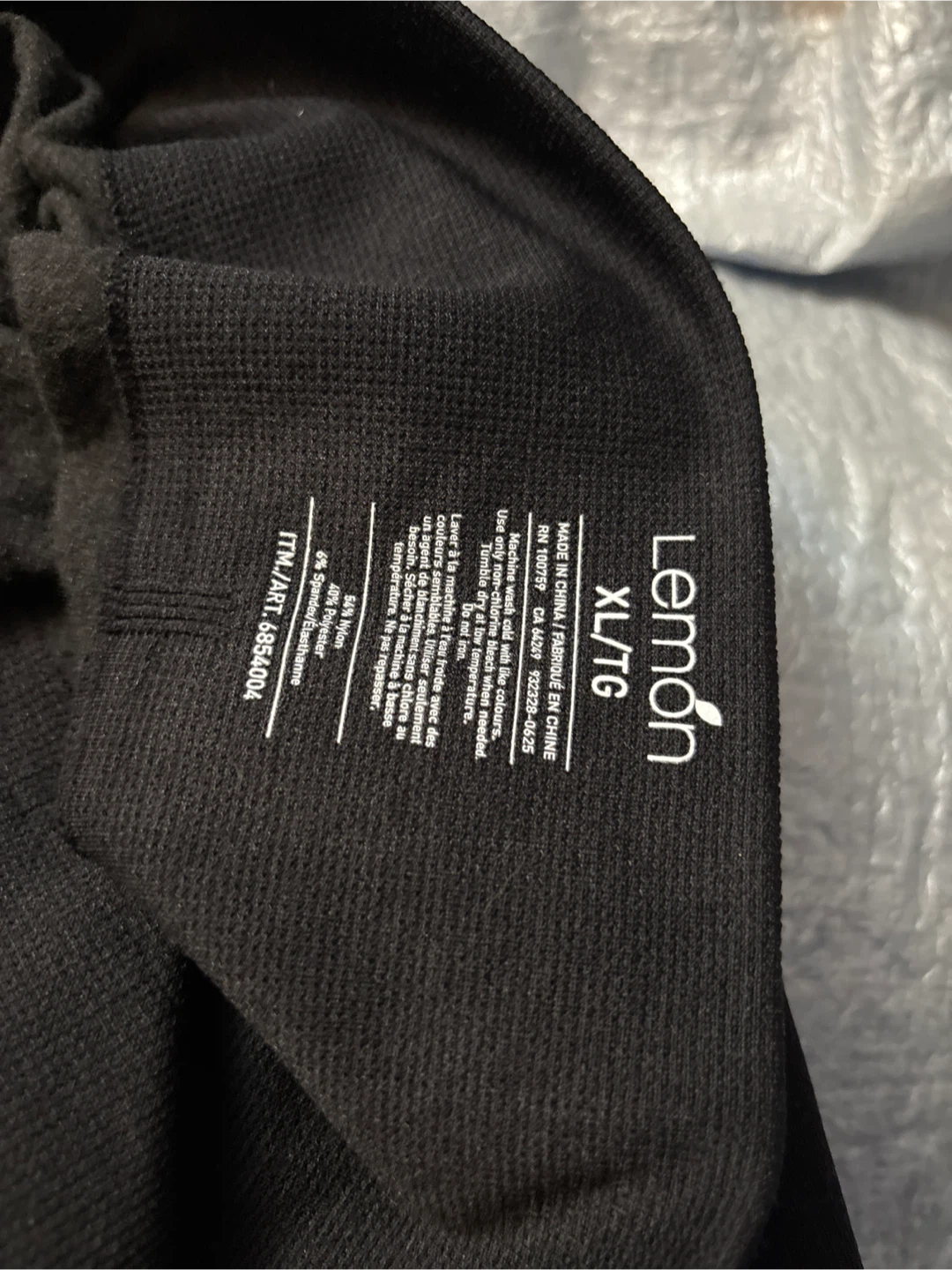 NWOT 2pc Ladies Lemon XL/TG Black fleece lined Leggings - photo 2
